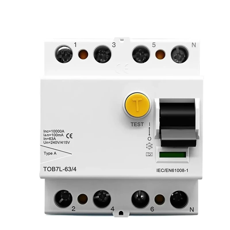 Smooth Operator 2P 4P Residual Current Circuit Breaker 40A 63A Heavy Hitter With 30mA 100mA Leakage Detection Type A AC B F Electric Safety Switch Rated For 230V AC Systems