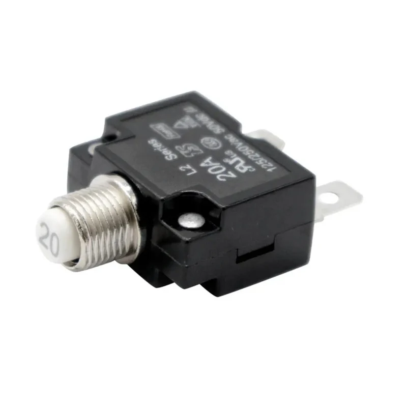Headache Free Push Button Resettable Circuit Breaker With Slick Quick Connect Terminals For Auto And Marine Builds Zero Drama Overload Protection Rugged Compact High Sensitivity Switch For Dc Electronics