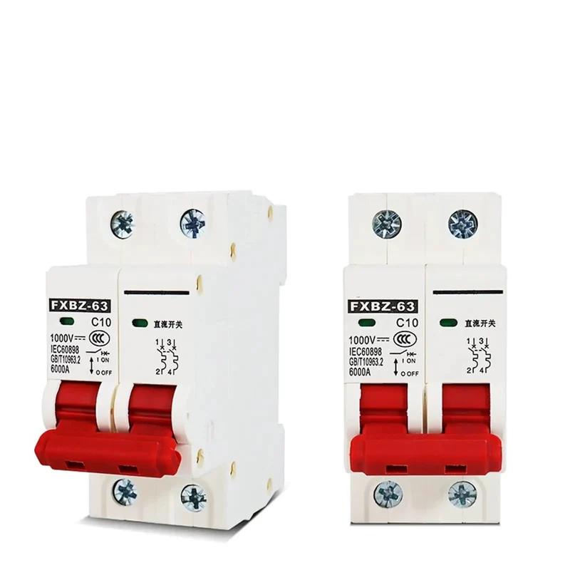 Rock Solid 2P DC Solar Circuit Breaker 1000V Rated Featuring Kickass Overload And Short Circuit Protection For Off Grid Homes And RV Systems No Sweat Installation Guaranteed Smooth Running