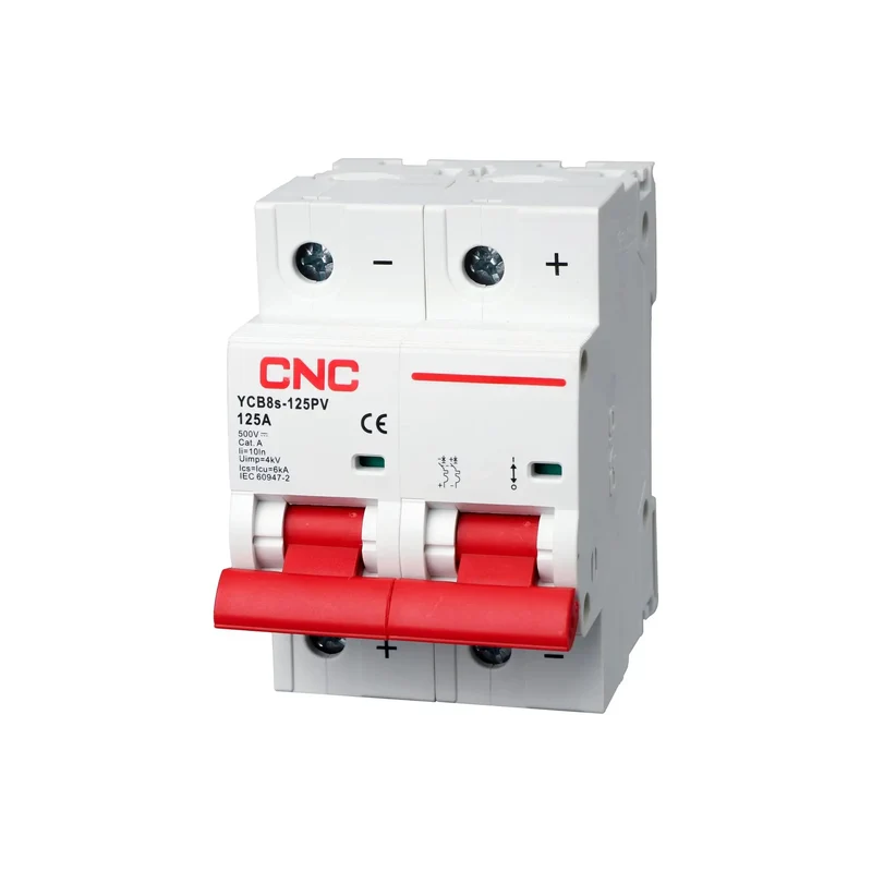 Rock Solid 2 Pole 100 Amp 500V Dc Miniature Circuit Breaker With Din Rail Mount For Solar Pv Systems Featuring Thermal Magnetic Trip And Heavy Duty High Current Disconnect Switch