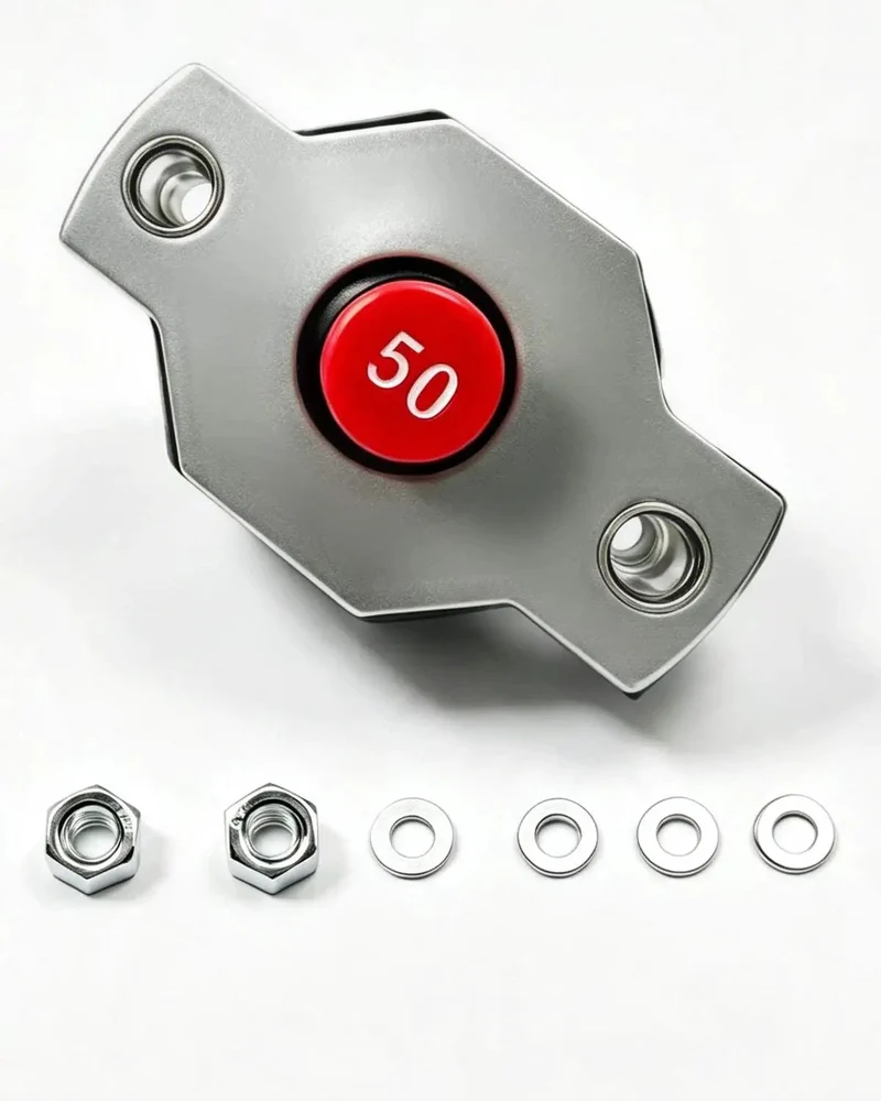 Heavy Duty Marine Grade 50 Amp Push Button Reset Circuit Breaker Built Like A Tank For Mercury Mercruiser Sterndrive And Inboard Motor Kickass Overload Protection And Bulletproof Wiring Guard