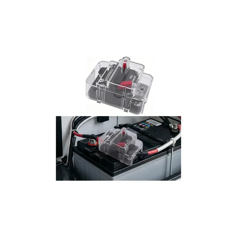 High Octane 30 Amp Manual Reset Circuit Breaker Rated For 12V To 48V DC Circuits With Complete Waterproof Shielding And Easy View Snap Cover Constructed From Premium Zinc Alloy And Durable Bakelite Shell For Rv Camper Or Boat Applications