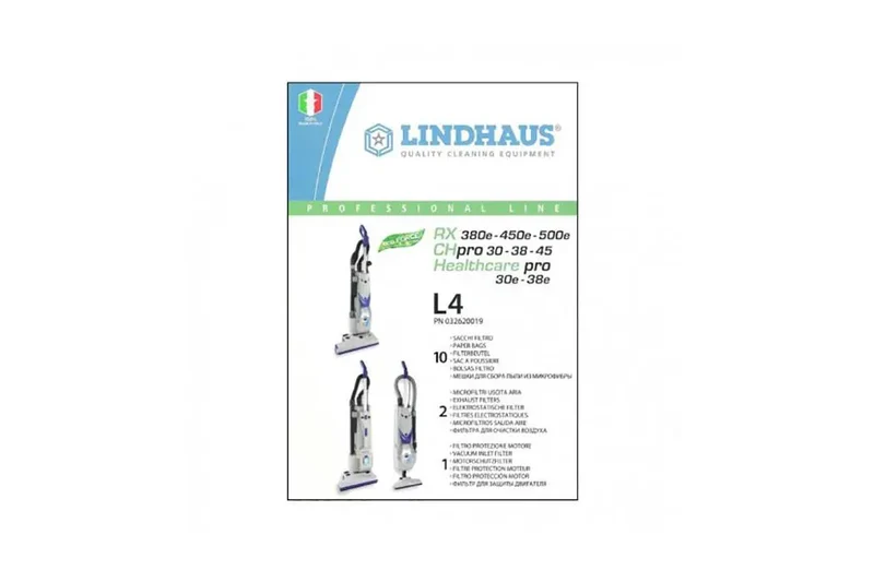 Lindhaus L4 Upright Vacuum Paper Bag (10 Pack)-Genuine