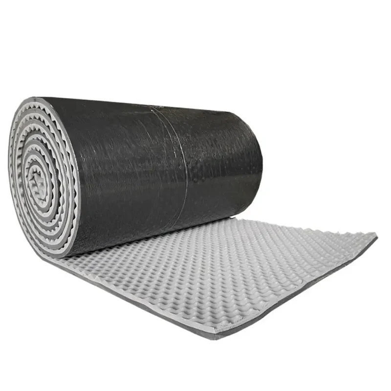 Self Adhesive Gray Egg Crate Acoustic Foam Rolls For Room Taming And Echo Busters Flame Retardant Heavy Duty Noise Absorbing Pads Peel Stick No Hassle Quick Setup Coverage