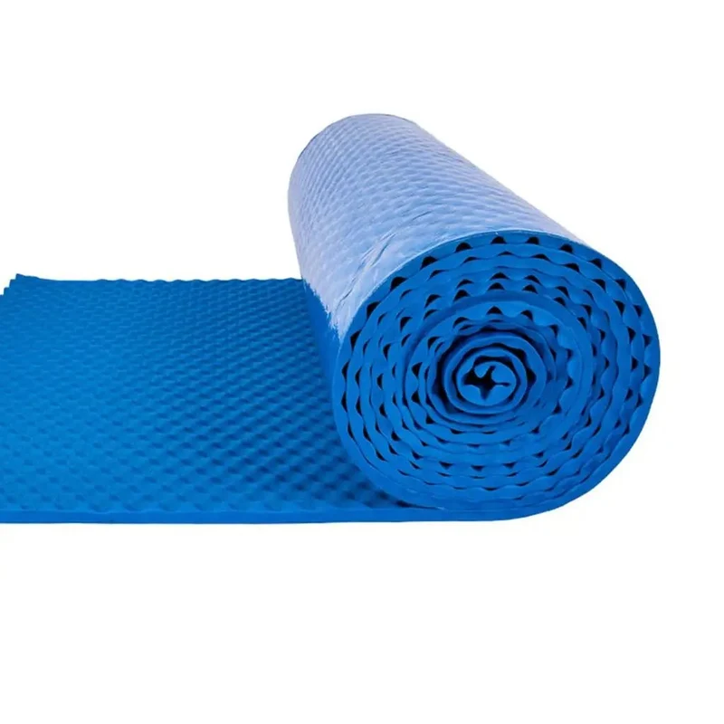 Top Shelf Egg Crate Acoustic Foam Panels For Studio Soundproofing Wall Protection High Density Fire Safe Sound Dampening Tiles With Plug And Play Adhesive Film Blue Three Centimeter Thick Home Podcast Room Vibe