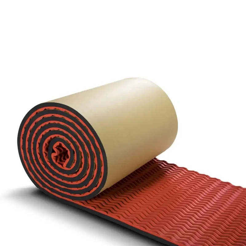 Top Tier Acoustic Foam Roll In Rich Red Heavy Duty Self Adhesive Backing High Density Soundproof Wall Panels For Home Studio Rig Or Living Room Setup Fireproof Smooth Finish No Sweat Peel And Stick Install