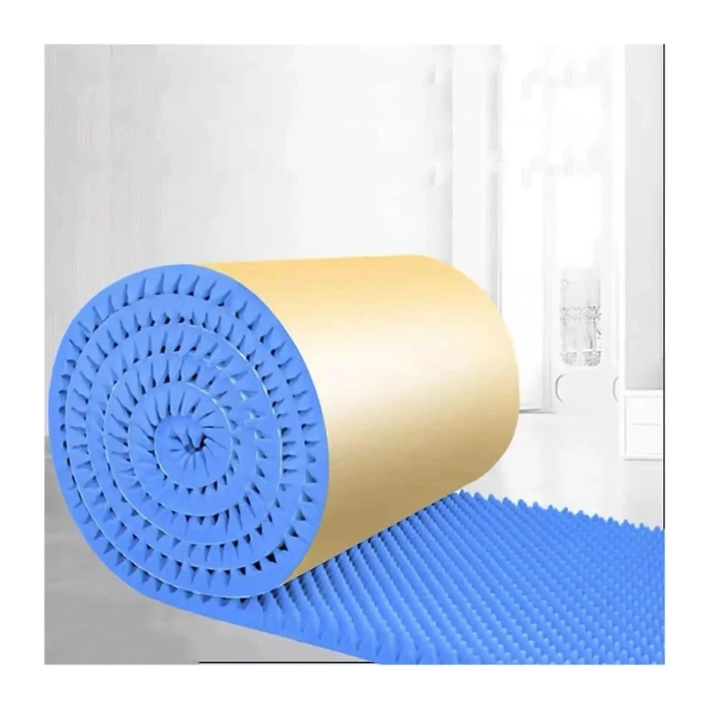 Heavy Duty Self Adhesive Acoustic Foam Panels With Classic Egg Crate Texture For Instant Noise Reduction Sleek Blue Sound Dampening Wall Tiles For Cool Home Studios And No Sweat Install