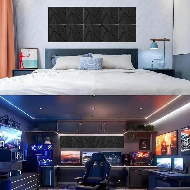 Heavy Duty Self Adhesive Soundproof Foam Panels Smash Room Echo And Quiet Down Walls No Sweat Peel Install Killer Deal For Podcast Rooms Home Theater Or Office Setup