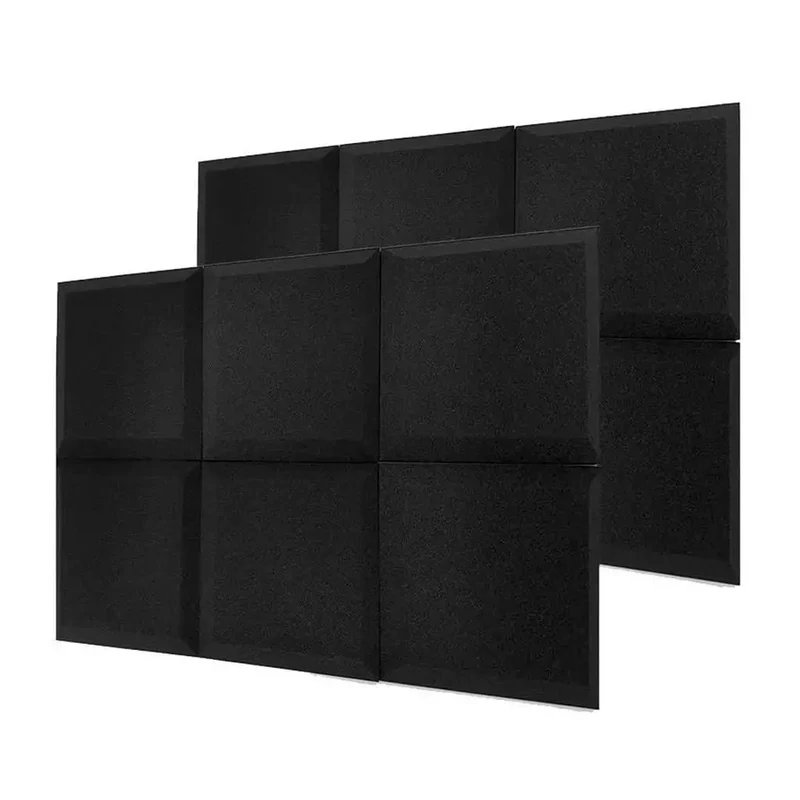 Solid Soundproof Foam Panels For Home Studio Acoustic Wall Tiles With Beveled Wedge Design Flame Retardant Polyurethane Insulation Bricks Crush Echo And Block Room Noise 12 Pack Next Level Audio Gear Boasting Pro Grade Build Smooth Finish For Any Project