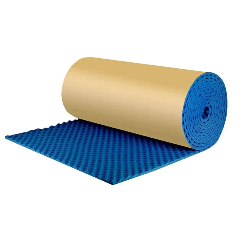 Heavy Duty Blue Egg Crate Acoustic Foam Roll High Density Sound Dampening Sheets With Easy Peel Stick Backing Perfect For Quieting Home Studios And Noise Blocking Bedroom Upgrades That Genuinely Kill Echo And Keep Your Setup Totally Sweet