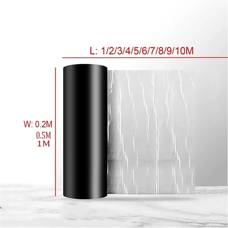 Heavy-Duty Asphalt Roof Repair Tape Wicked Durable Self-Adhesive Waterproof Felt Roll with Thickened Aluminum Foil Backing High Tensile Strength Polymer Modified Asphalt Leak Stopper for Rugged Outdoor Applications
