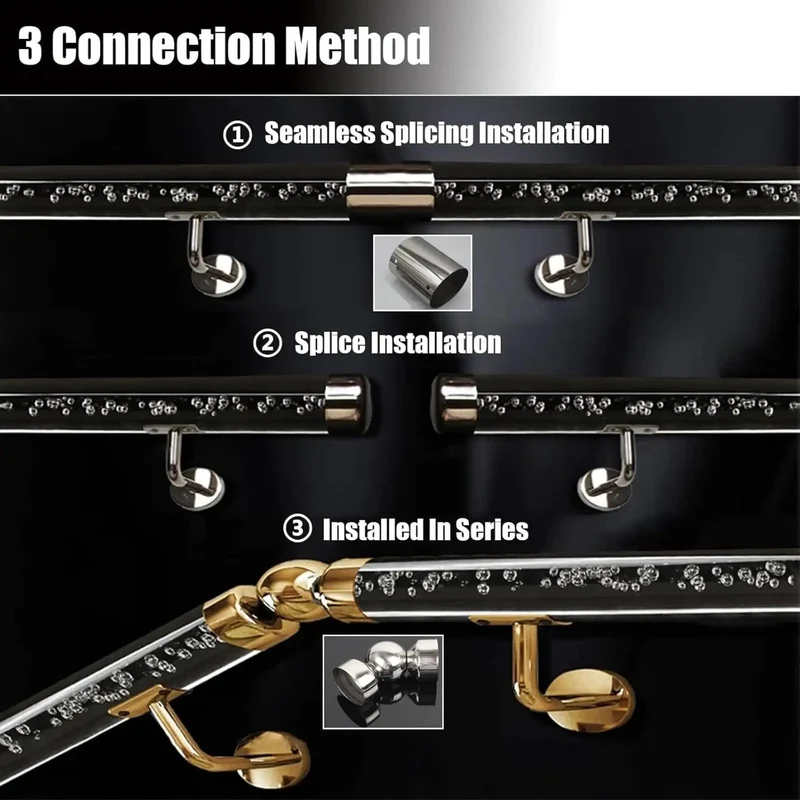 Built Different Clear Acrylic Stair Handrail Featuring Rock Solid Non Slip Surface And Massive Stainless Steel Brackets For Custom Transparent Steps Safety Railing Grab Bar Wall Mount Kit
