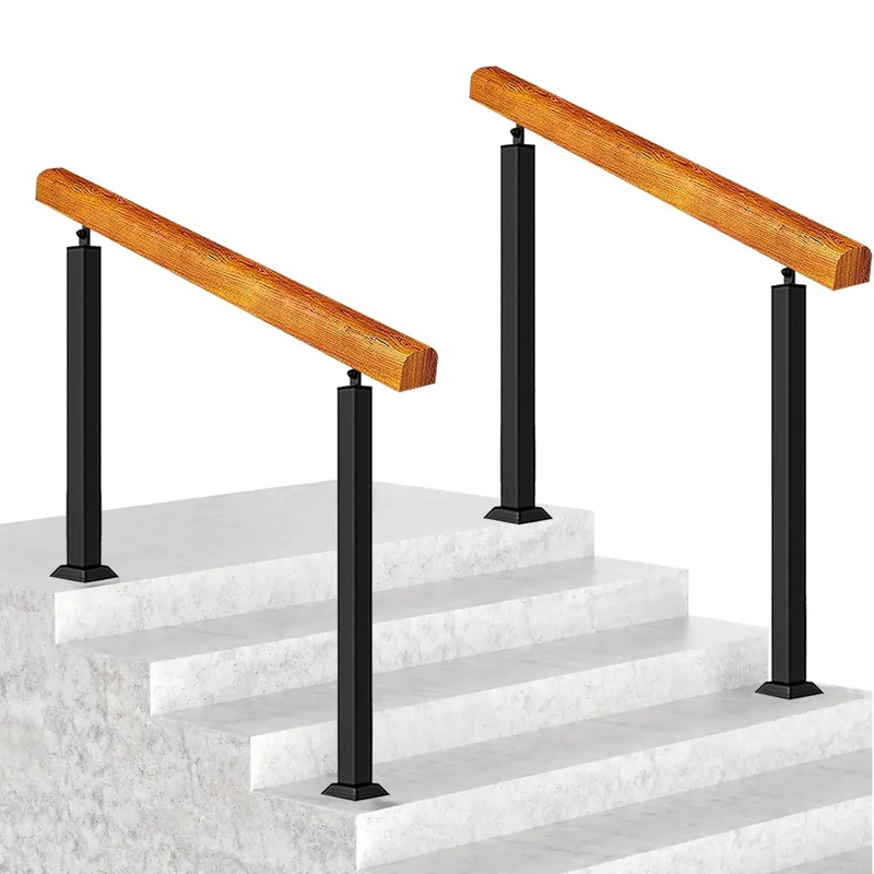 Rock Solid Adjustable Wooden Hand Railing For Floor Mount Bannister System Great For Indoor Outdoor Stairs Decks And Gardens Offering Zero Fuss Install Natural Timber Finish And Bulletproof Durability For Reliable Everyday Use
