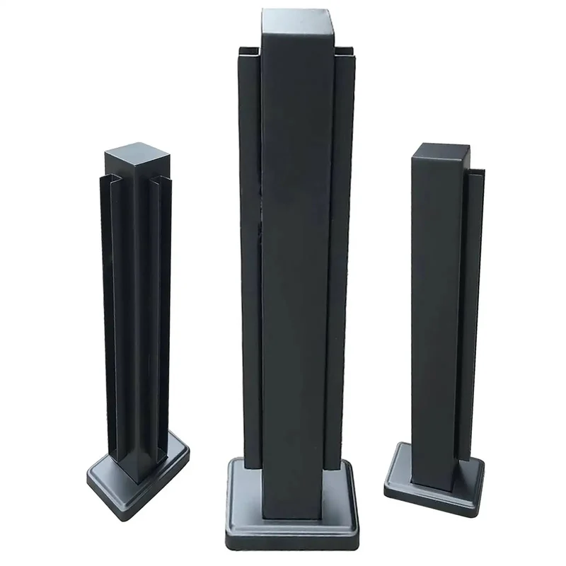 Sleek Matte Black Stainless Steel Glass Railing Post 59 Inch U Channel Balustrade Spigot Built Damn Tough For Decks And Stairs Rock Solid Rust Proof Finish